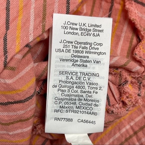 MADEWELL Butterfly Cotton Striped Lightweight Top in Slope Stripe, size XXS - Picture 9 of 14